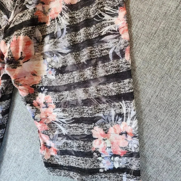 Catherines Cardigan Sweater Size 3x Multicolor Floral Front Open Long Sleeve - Picture 9 of 9